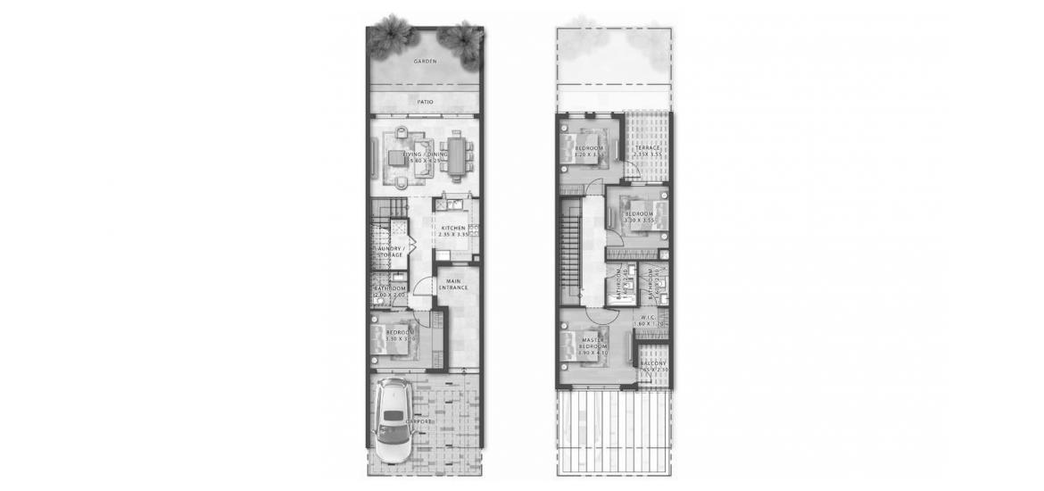 Планировка «211sqm» 4 спальни в ЖК PORTOFINO