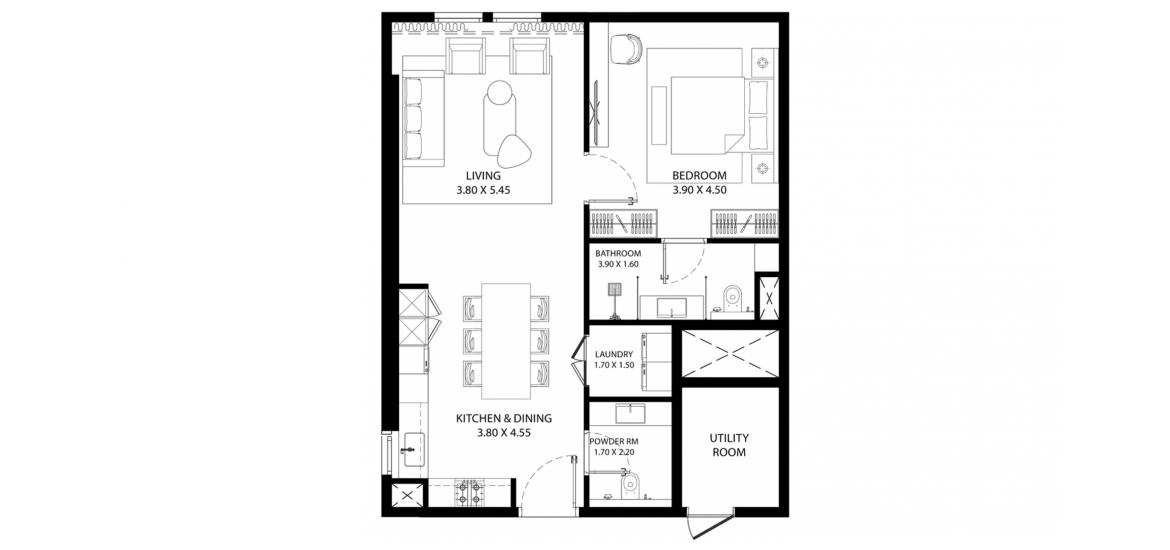 Floor plan «STUDIO Type-1 81SQM», 1 room in MAG 330